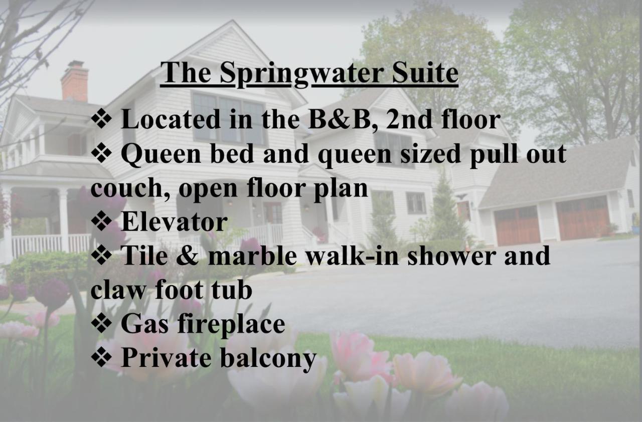 The Springwater Bed And Breakfast Saratoga Springs Zewnętrze zdjęcie